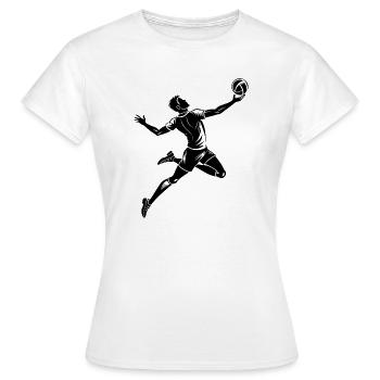 Joueuse de volley-ball - T-shirt Femme - blanc - Devant - AI Model Female 172 dark (172cm)