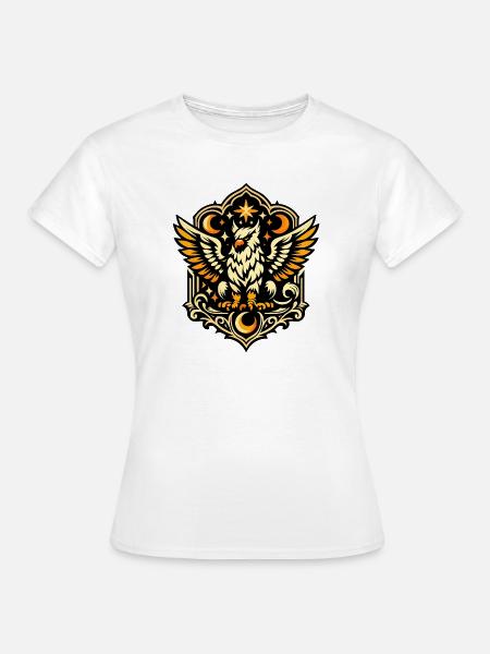 Nachtstern Eulenwappen - Frauen T-Shirt - Weiß