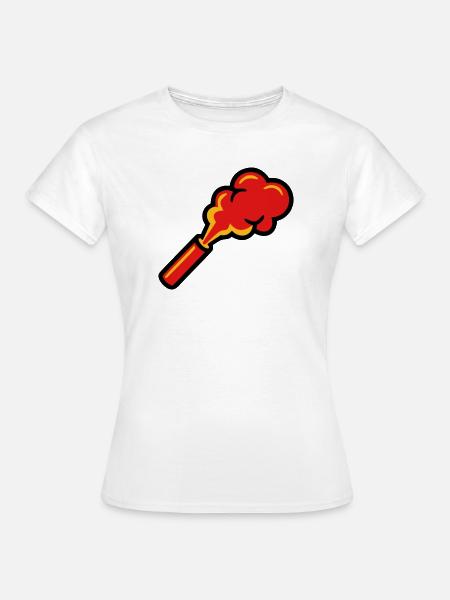 Bengalfeuer Pyro Rauch Icon - Frauen T-Shirt - Weiß