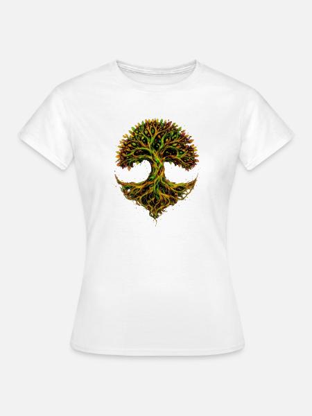 Ewiger Baum des Lebens - Frauen T-Shirt - Weiß