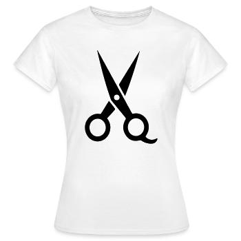 Scissors - Women's T-Shirt - white - Front - AI Model Female 172 dark (172cm)
