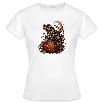 Toad on pumpkin - Women's T-Shirt - white - Front - AI Model Female 172 dark (172cm)