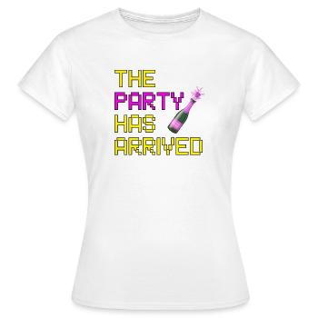 THE PARTY HAS ARRIVED, CAN GO MOUSE - Women's T-Shirt - white - Front - AI Model Female 172 dark (172cm)