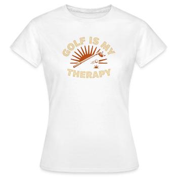 Golf Is My Therapy Retro - T-shirt Femme - blanc - Devant - AI Model Female 172 dark (172cm)