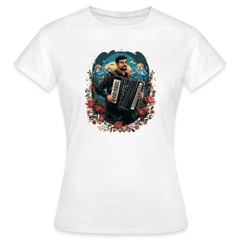 Musicien d’accordéon, accordéoniste, accordéoniste - T-shirt Femme - blanc - Devant - AI Model Female 172 dark (172cm)