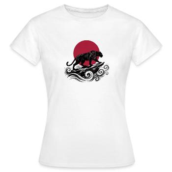 SAMURAI PANTHER - Women's T-Shirt - white - Front - AI Model Female 172 dark (172cm)