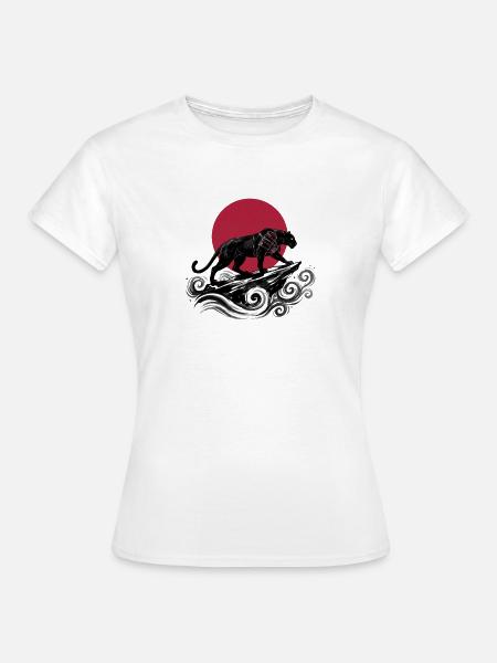 SAMURAI PANTHER - Frauen T-Shirt - Weiß
