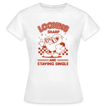 Rester célibataire - T-shirt Femme - blanc - Devant - AI Model Female 172 dark (172cm)