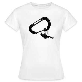 escalade, bloc, escalade, montagne, alpinisme - T-shirt Femme - blanc - Devant - AI Model Female 172 dark (172cm)