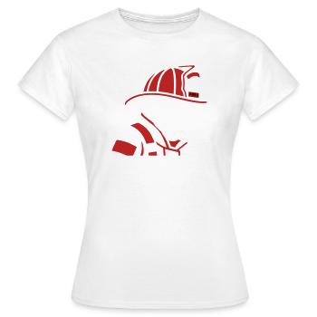 Icône du profil du chien pompier - T-shirt Femme - blanc - Devant - AI Model Female 172 dark (172cm)