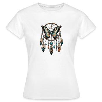Attrape-rêves papillon - T-shirt Femme - blanc - Devant - AI Model Female 172 dark (172cm)