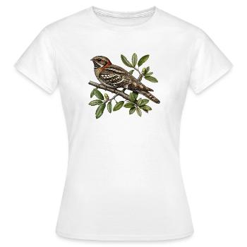 Engoulevent  | Caprimulgus ruficollis - T-shirt Femme - blanc - Devant - AI Model Female 172 dark (172cm)