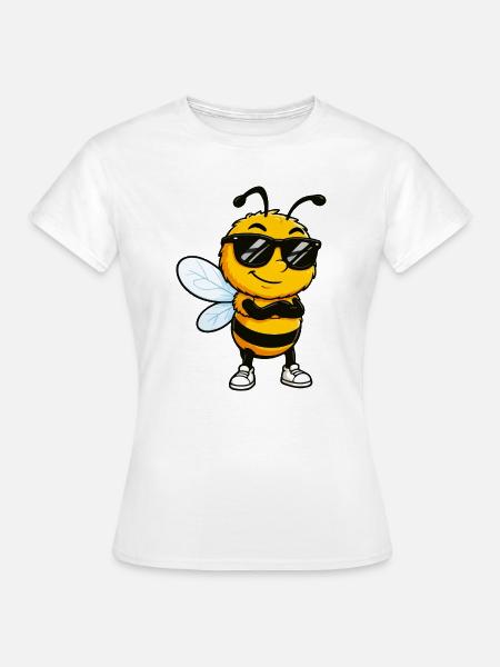 Sonnenbiene mit Stil - Frauen T-Shirt - Weiß