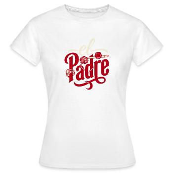 El Padre Patron Famille Cadeau Rétro - Women's T-Shirt - white - Front - AI Model Female 172 dark (172cm)