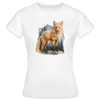 Renard Vintage - T-shirt Femme - blanc - Devant - AI Model Female 172 dark (172cm)