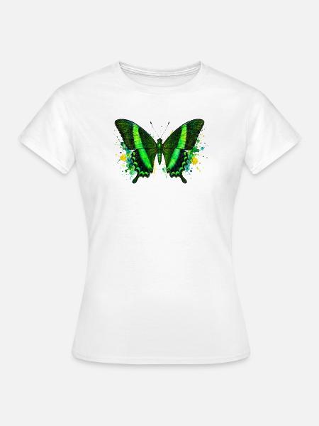Smaragdschwalbenschwanz Papilio palinurus Schmetterling - Frauen T-Shirt - Weiß