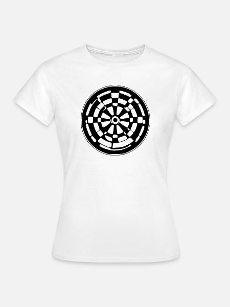 Dartscheibe Geschenk Dartspieler - Frauen T-Shirt - Weiß