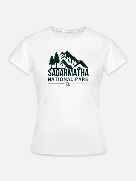 Sagarmatha Bergsilhouette National Park Nepal - Frauen T-Shirt - Weiß