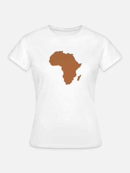 Karte von Afrika - Frauen T-Shirt - Weiß