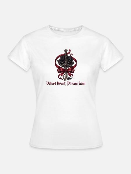 Velvet Herz Dolch - Frauen T-Shirt - Weiß