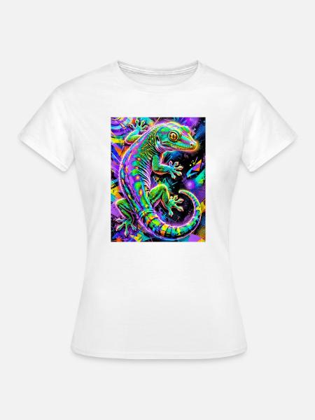 Gecko - Frauen T-Shirt - Weiß