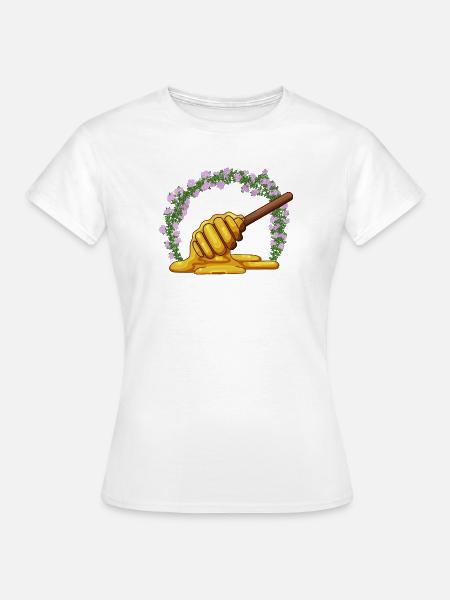 Honig-Thymian-Girlande - Frauen T-Shirt - Weiß