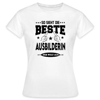 Ausbilderin Die Beste Berufswahl Shirt Sterne Frau - Frauen T-Shirt - Weiß - Vorne - AI Model Female 172 dark (172cm)