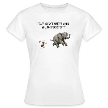 Size Doesn't Matter - Frauen T-Shirt - Weiß - Vorne - AI Model Female 172 dark (172cm)