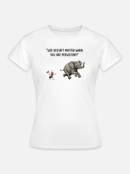 Size Doesn't Matter - Frauen T-Shirt - Weiß