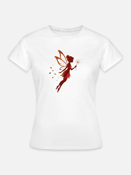 Fee Herbst Herbstfee – Wünsche & Loslassen - Frauen T-Shirt - Weiß