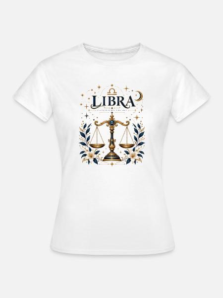 Waage, Skorpion, Tierkreis-Astrologie-Horoskop-Geschenk - Frauen T-Shirt - Weiß
