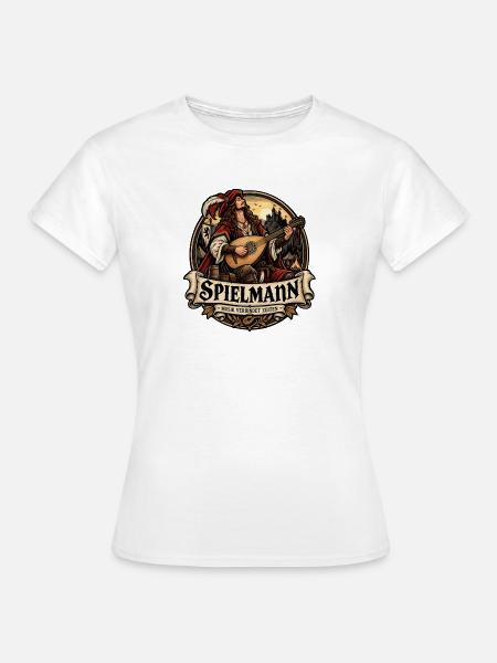 Spielmann – Musik verbindet Zeiten - Frauen T-Shirt - Weiß