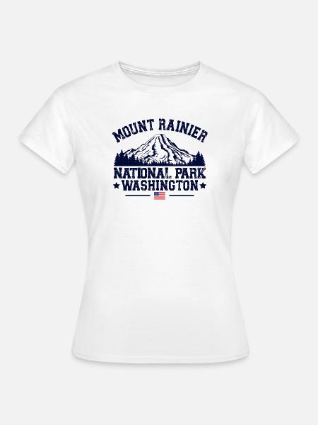 Mount Rainier Nationalpark Washington - Frauen T-Shirt - Weiß