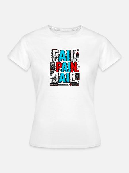 AI Grunge-Glitch-Tee - Frauen T-Shirt - Weiß