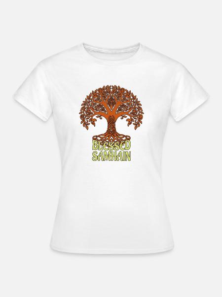 Samhain Wicca Wicca-Orangenbaum des Lebens - Frauen T-Shirt - Weiß