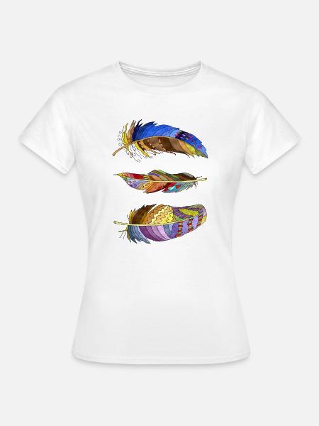 Feder - Frauen T-Shirt - Weiß