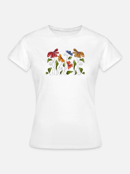 Blumen - Frauen T-Shirt - Weiß