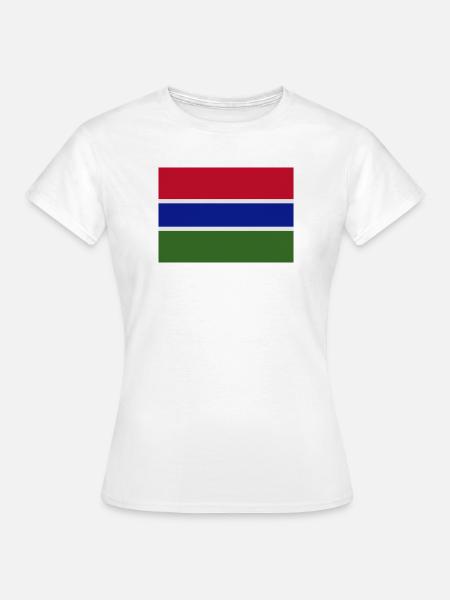 Gambische Flagge - Frauen T-Shirt - Weiß