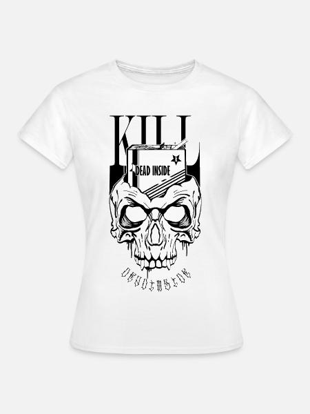 Abstrakter Schädel - Frauen T-Shirt - Weiß