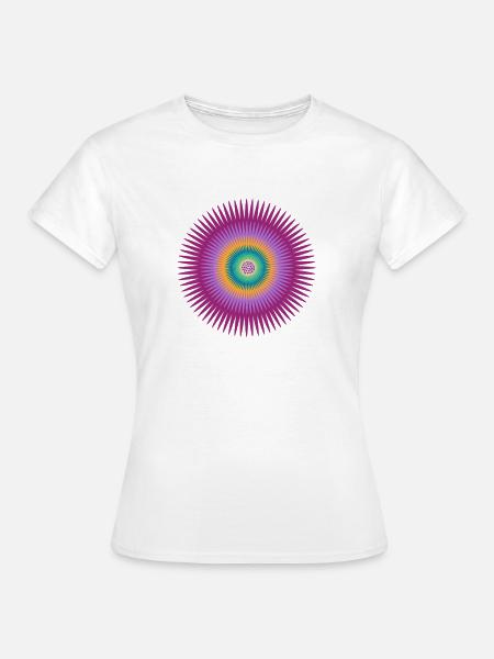 Abstrakte Blume - Frauen T-Shirt - Weiß