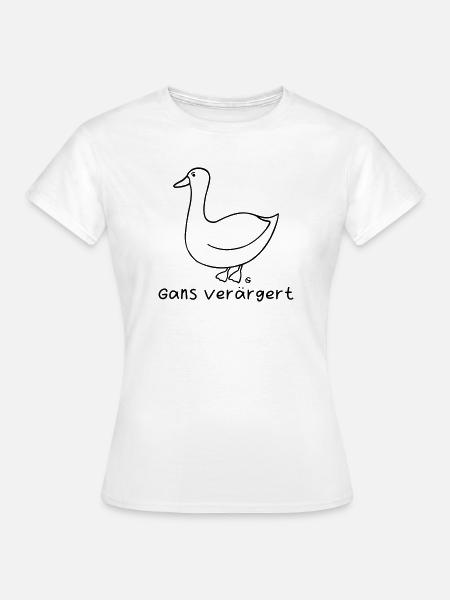 Gans verärgert - Frauen T-Shirt - Weiß