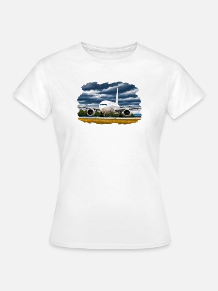 Flugzeug-, Luftfahrtkunst - Frauen T-Shirt - Weiß