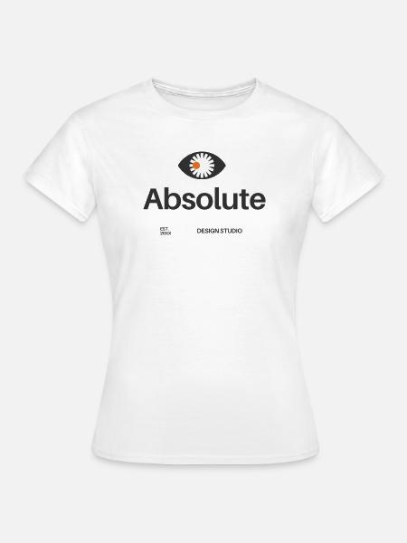 Absolute Augenblume Logo - Frauen T-Shirt - Weiß