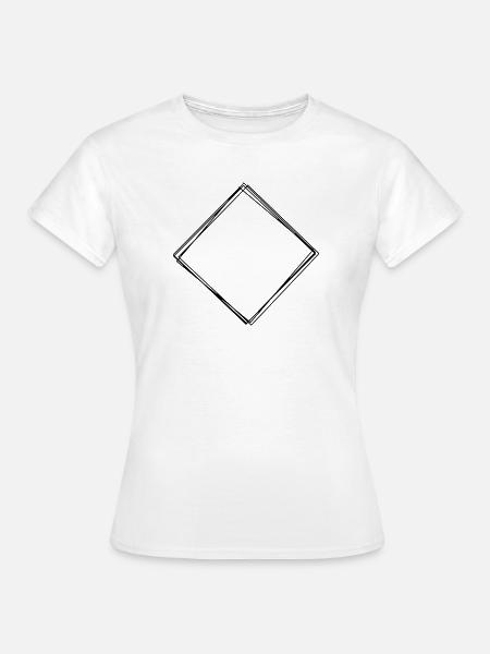Raute handgezeichnet - Frauen T-Shirt - Weiß