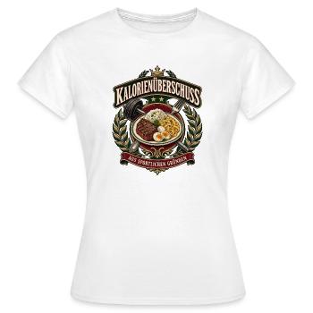 Kalorienüberschuss aus sportlichen Gründen - Frauen T-Shirt - Weiß - Vorne - AI Model Female 172 dark (172cm)