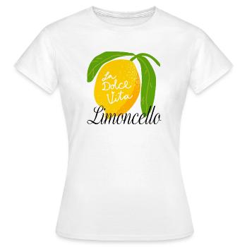 La Dolce Vita Limoncello – Italienische Zitrone - Frauen T-Shirt - Weiß - Vorne - AI Model Female 172 dark (172cm)