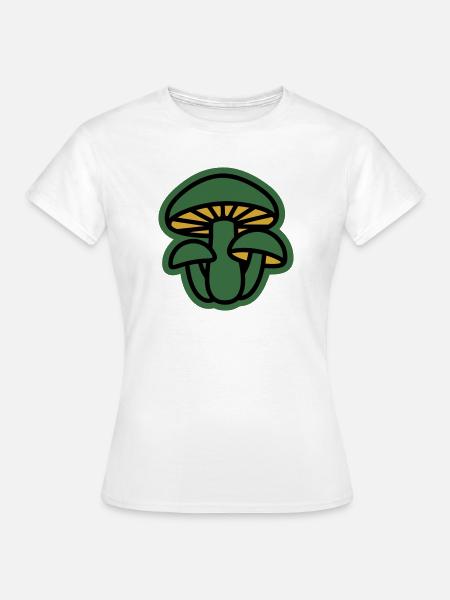 Wald Pilze Natur Icon - Frauen T-Shirt - Weiß