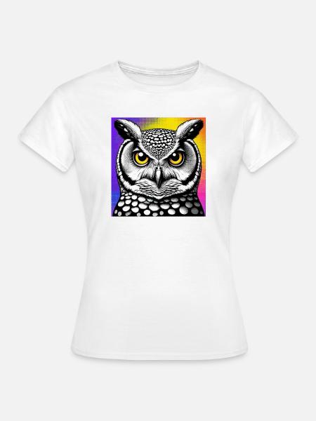 Eule - Frauen T-Shirt - Weiß