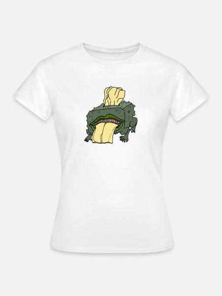 Frosch-Tissue Box Monster-Maskottchen - Frauen T-Shirt - Weiß