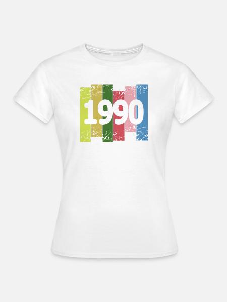 1990 - Frauen T-Shirt - Weiß